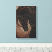 Donker Andalusisch, Andalusische, Paardenkunst, Sp Canvas Afdruk (Insitu (Houten vloer))