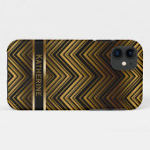Donker Antiek Gold Chevron Pattern Case-Mate iPhone Case (Achterkant (horizontaal))