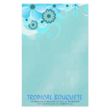 Donker Aqua Blauw Hibiscus Bloemist Papier Papier