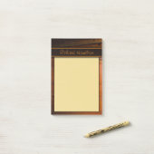 Donker Baltische Pine Faux Woood Grote Post-it® no Notes (Op bureau)