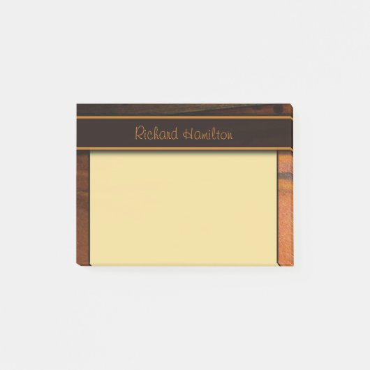 Donker Baltische Pine Faux Woood Kleine Post-it® n Notes (Voorkant)