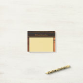 Donker Baltische Pine Faux Woood Kleine Post-it® n Notes (Op bureau)