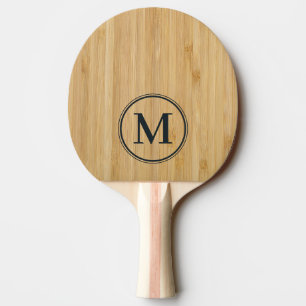 Donker Bamboe Monogram Tafeltennisbatje