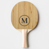 Donker Bamboe Monogram Tafeltennisbatje (Voorkant)