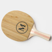 Donker Bamboe Monogram Tafeltennisbatje (Zijkant)