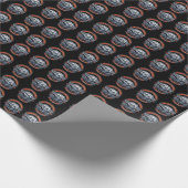 Donker Basic thema Route 66 Motorfietsen Cadeaupapier (Hoek)