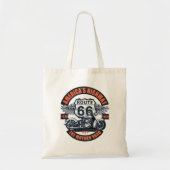 Donker Basic thema Route 66 Motorfietsen Tote Bag (Voorkant)