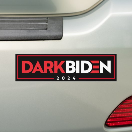 Donker Biden 2024 Bumpersticker (Op auto)