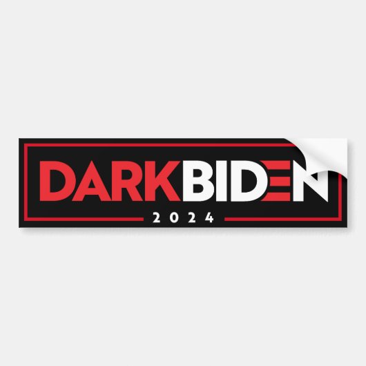 Donker Biden 2024 Bumpersticker (Voorkant)