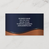 Donker Blauw | metaalgolf Visitekaartje (Achterkant)