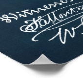 Donker Blauw | Octrooi op saxofoon Poster (Hoek)