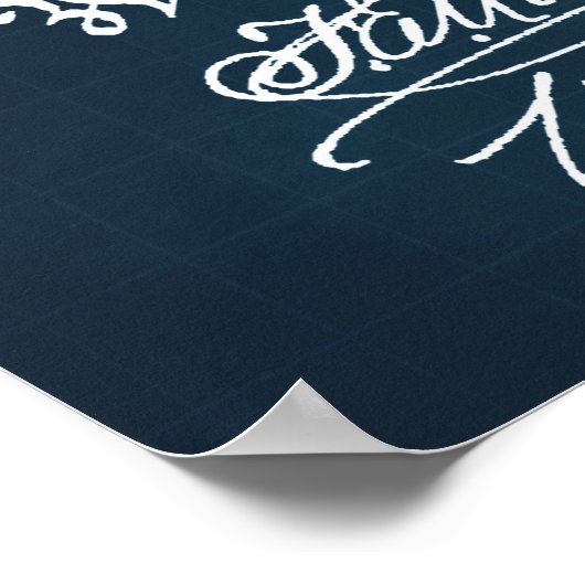 Donker Blauw | Octrooi op saxofoon Poster (Hoek)