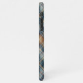 Donker Blauwgroen Blauw Beige Tan Plaid Gingham Pa iPhone Hoesje (Linkerkant)