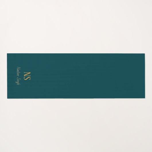 Donker Blauwgroen blauw, Chakra Yogi Vinyasa Flow  Yogamat (Achterkant (horizontaal))