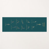 Donker Blauwgroen blauw, Chakra Yogi Vinyasa Flow  Yogamat (Voorkant (horizontaal))