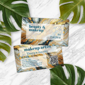 Donker Blauwgroen Blauw Grijs Wit Goud Marmeren Ku Visitekaartje