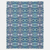 Donker Blauwgroen Blauw Groen Turquoise Violet Tri Fleece Deken (Voorkant)