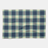 Donker Blauwgroen blauw Mint Groen Klassiek Tartan Theedoek (Horizontaal)