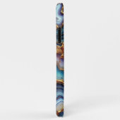 Donker Blauwgroen Blauw Paarse Gouden Marmeren Kun Case-Mate iPhone Case (Achterkant/rechts)