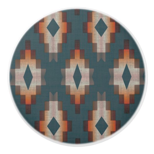 Donker Blauwgroen Blauw Perzik Sinaasappel Bruin E Keramische Knop (Voorkant)