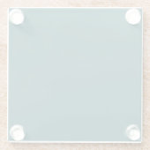 Donker Blauwgroen (effen kleur) Glazen Onderzetter (Achterkant)