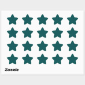 Donker Blauwgroen (effen kleur) Ster Sticker (Vel)