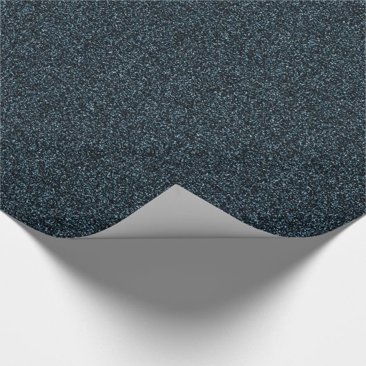 Donker blauwgroen faux glitter cadeaupapier (Hoek)