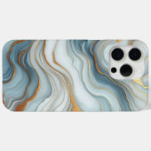 Donker Blauwgroen Grijs Lichtblauw Goud Marmeren K Case-Mate iPhone Case (Achterkant (horizontaal))