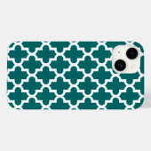 Donker Blauwgroen Modern Marokkaans Patroon Case-Mate iPhone Case (Achterkant (horizontaal))