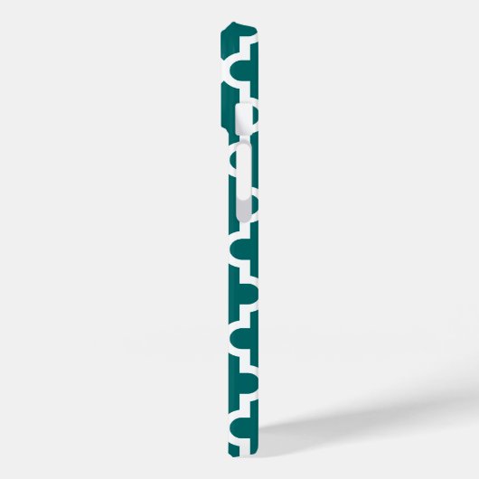 Donker Blauwgroen Modern Marokkaans Patroon Case-Mate iPhone Case (Achterkant / Links)