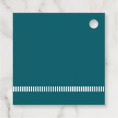 Donker Blauwgroen moderne typografie bruiloft Bedankjes Labels (Achterkant)