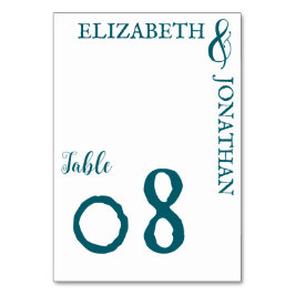 Donker Blauwgroen moderne typografie bruiloft Kaart