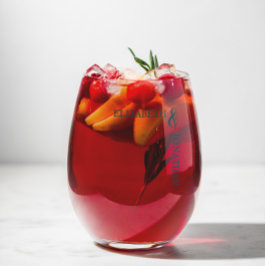 Donker Blauwgroen moderne typografie bruiloft Wijnglas Zonder Voet