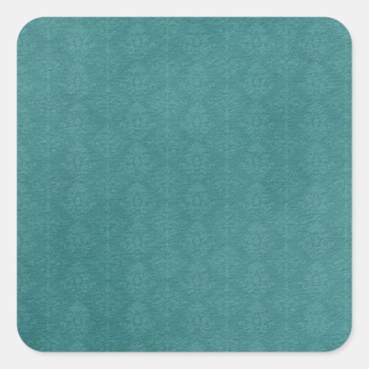 Donker Blauwgroen Patroon Vierkante Sticker (Voorkant)