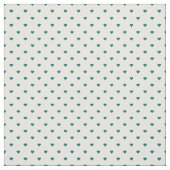 Donker Blauwgroen polka dot harten Stof (Swatch)