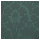 Donker blauwgroen renaissancesbloem stof (Swatch)