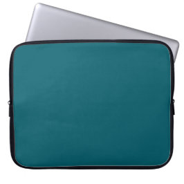 Donker Blauwgroen Solid Color-laptophoes Laptop Sleeve