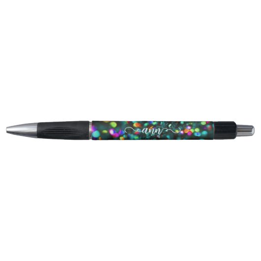 Donker Blauwgroen sprankelend Pen (Voorkant)