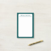 Donker Blauwgroen Stevige Kleurendouane Post-it® Notes (Op bureau)