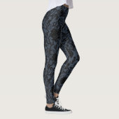 Donker Bloem Motief met Kant Leggings (Rechts)
