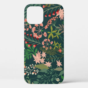 Donker Bloemen Botanisch Naadloos Patroon Case-Mate iPhone Case