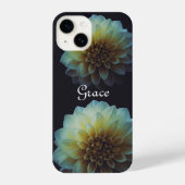 Donker Bloemen Gepersonaliseerde iPhone Case iPhone Hoesje (Achterkant)