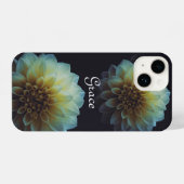 Donker Bloemen Gepersonaliseerde iPhone Case iPhone Hoesje (Achterkant horizontaal)