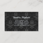 Donker Bloemen  Gothic Visitekaartje (Achterkant)
