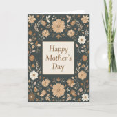 Donker Bloemen Moederdag Mom Kaart (Voorkant)