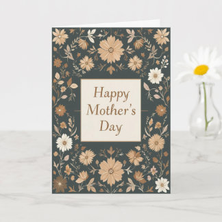 Donker  Bloemen Moederdag Mom Kaart