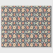 Donker Bloemen Pasen Inpakpapier – Pastelei (Vlak)