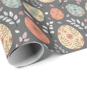 Donker Bloemen Pasen Inpakpapier – Pastelei (Rol Hoek)