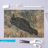 Donker Bloemen Raven Decoupage Tissuepapier (Craft)