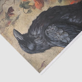 Donker  Bloemen Raven Decoupage Tissuepapier (Detail)